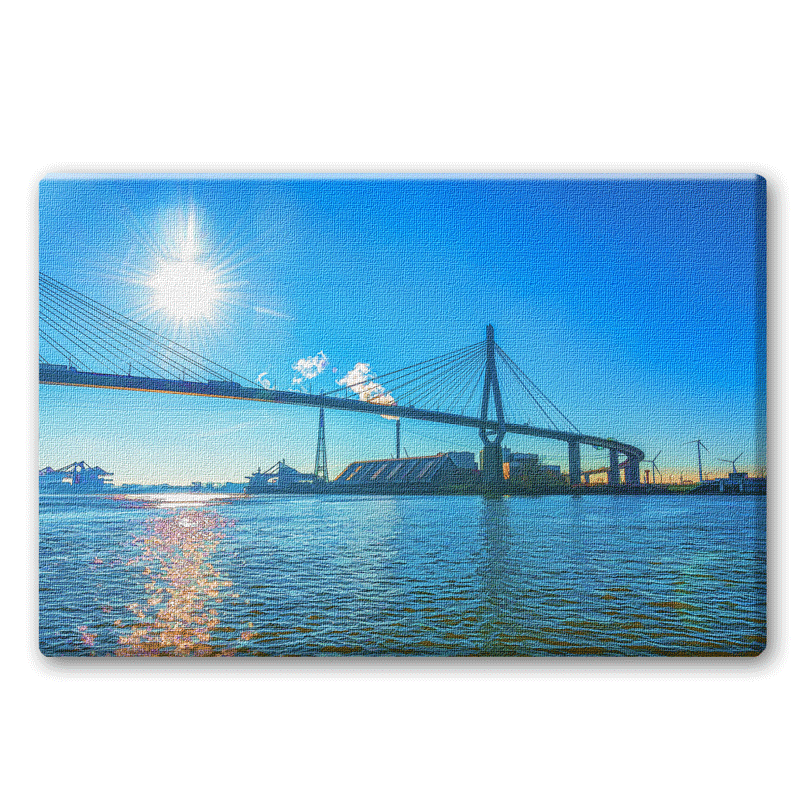 Köhlbrandbrücke bei Sonnenschein