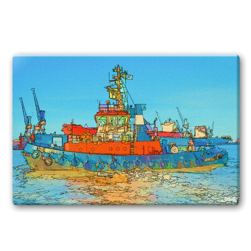 Schlepper abstrakt