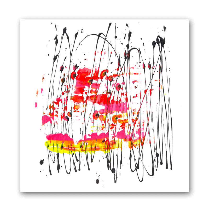 Paint it black: Acryl auf Leinwand. Abstrakte Malerei.