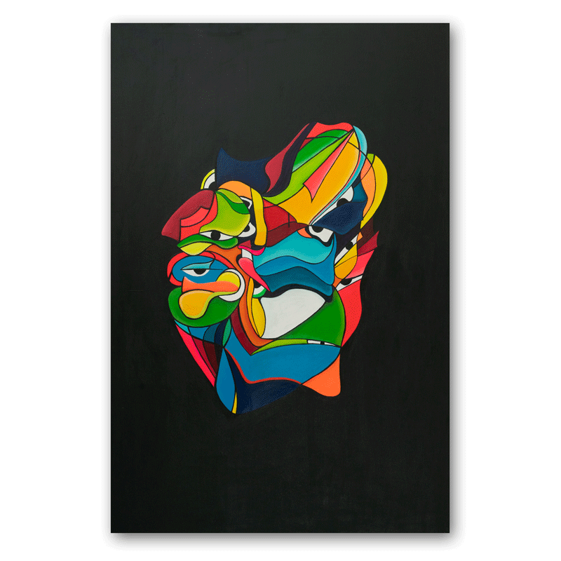Das Bild Apophenia 11 aus der Serie Apophenia. Acryl auf Leinwand.