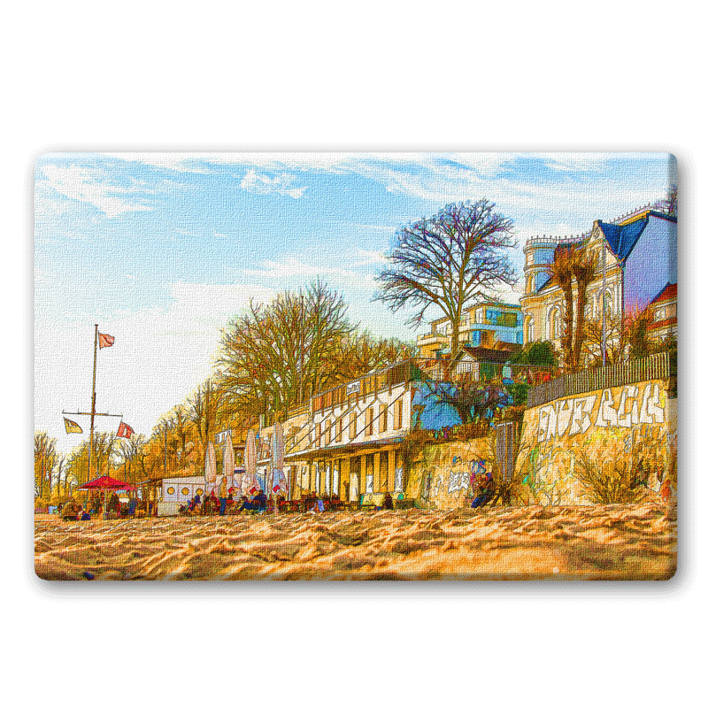Ein Blick auf den Elbstrand und die Hamburger Strandperle.