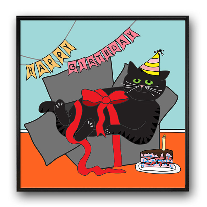 Happy Birthday: gerahmter Print