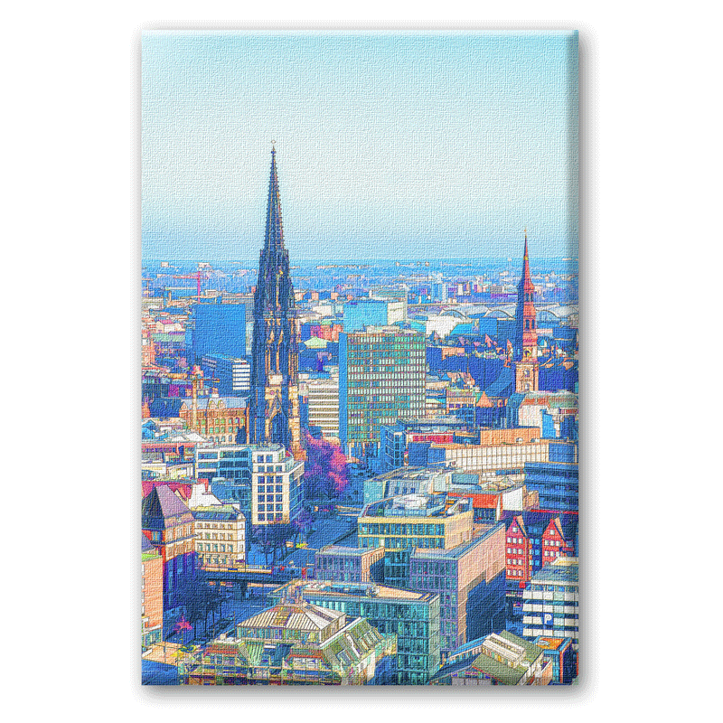Hamburg von oben - Nikolaikirche