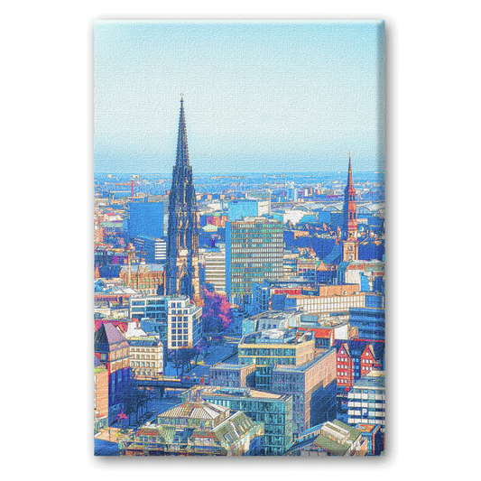 Hamburg von oben - Nikolaikirche